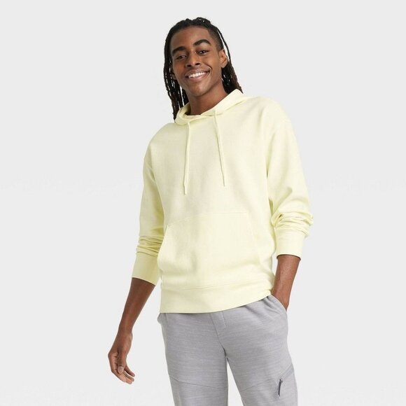 Men's Statement Hooded Sweatshirt - All in Motion™ Yellow, Small - Picture 1 of 1